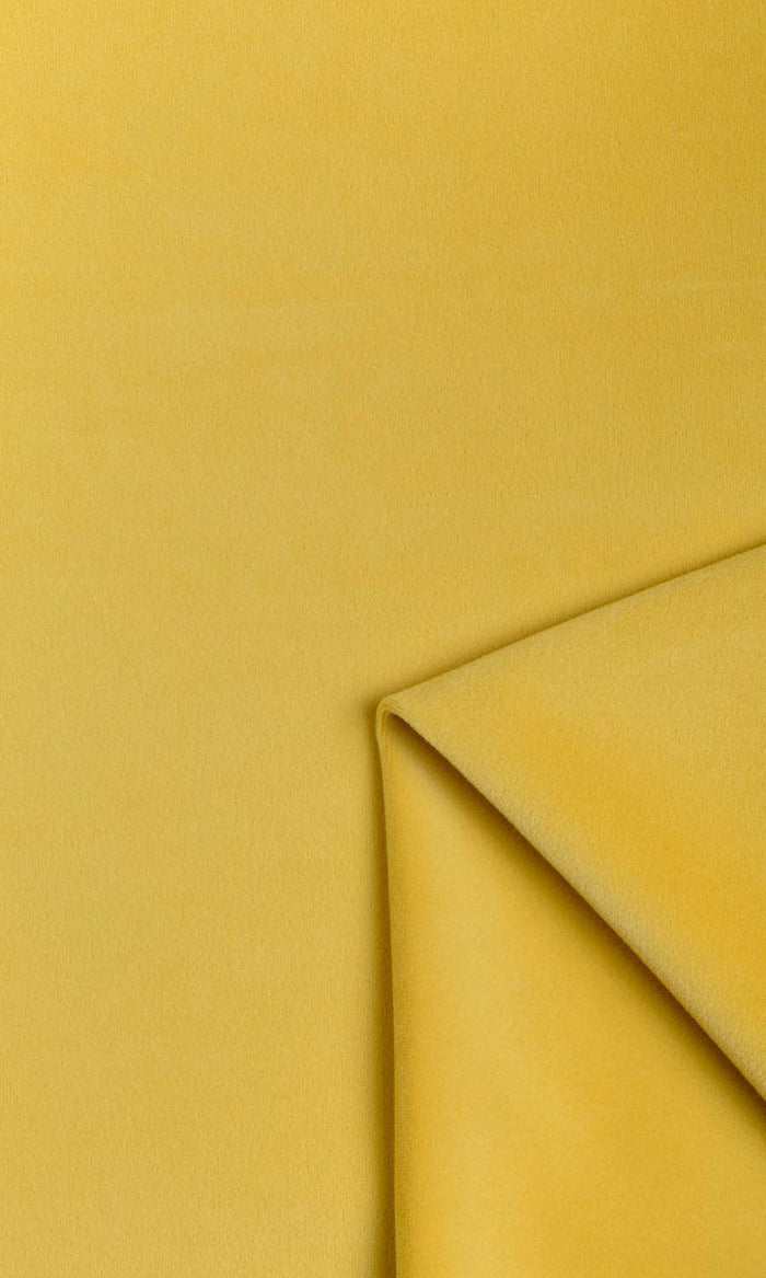 Velvet Window Treatments Fabric By the Metre (Yellow)
