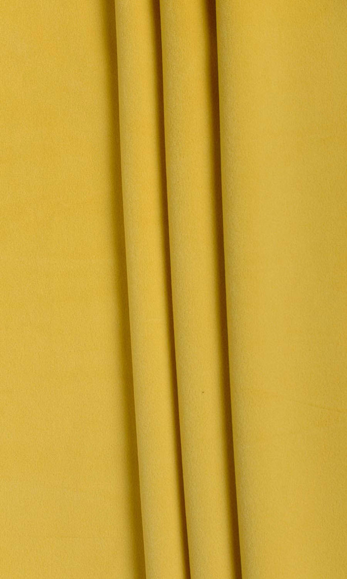 Velvet Fabric Material By the Metre (Yellow)