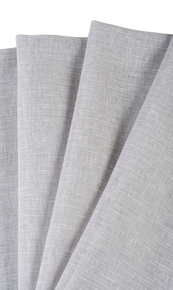 Plain Sheer Home Textile Fabric Material By the Metre (Silvery-Gray)