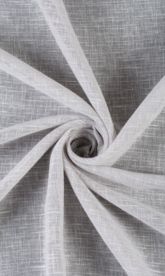 Plain Sheer Fabric Material By the Metre (Silvery-Gray)