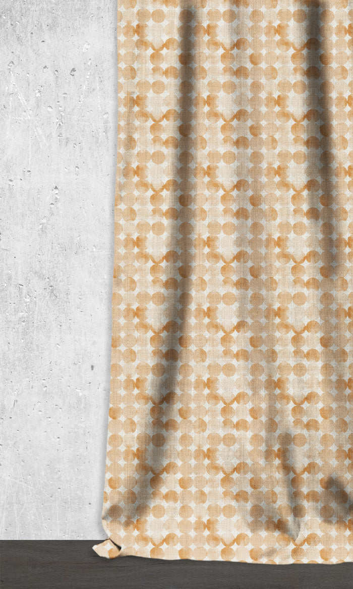 Polka Dots Home Décor Fabric By the Metre (Orange/ Brown)