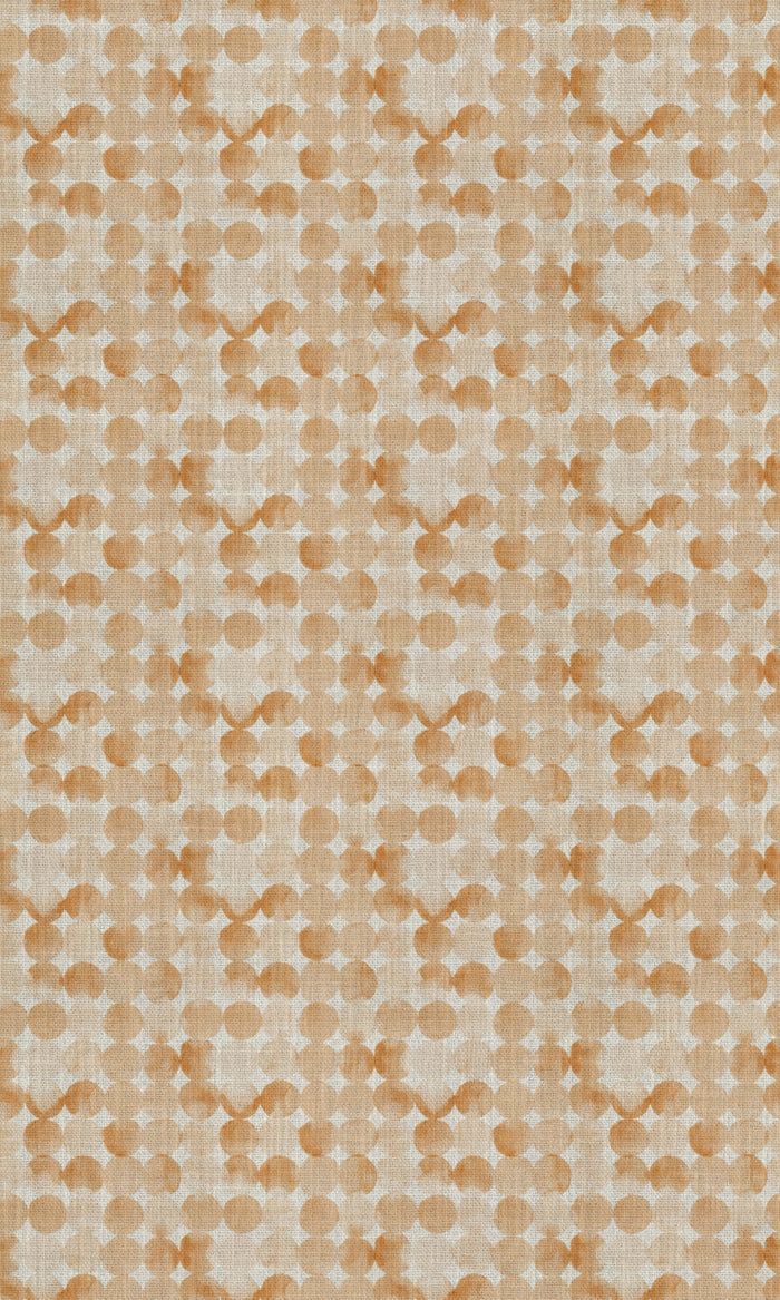 Polka Dots Fabric Material By the Metre (Orange/ Brown)
