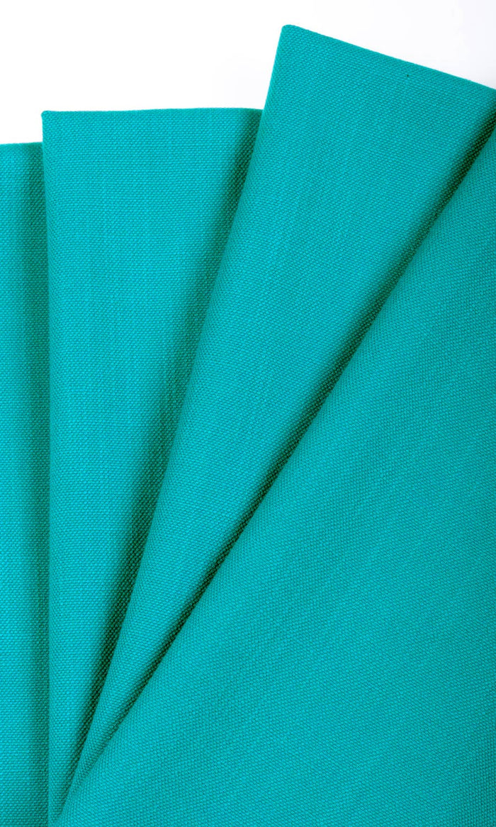 Textured Solid Cotton Curtains / Drapes / Window Drapery Panels (Turquoise Blue)