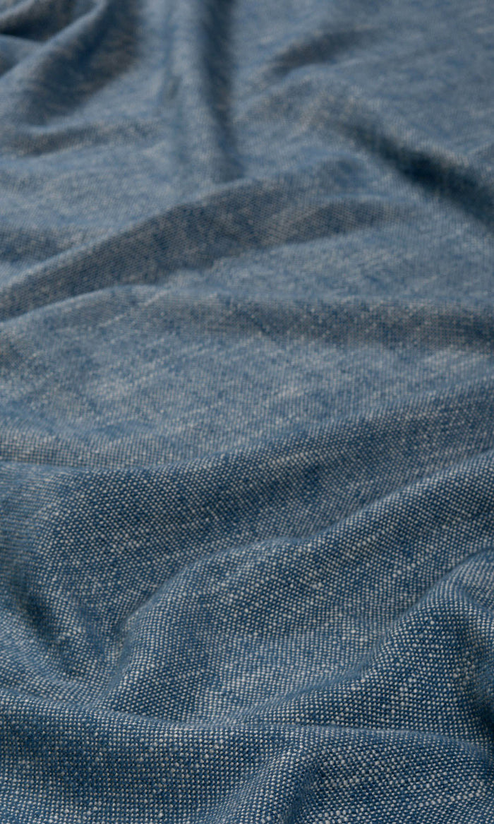 Plain Cotton Any Size Style Curtains (Navy Blue)