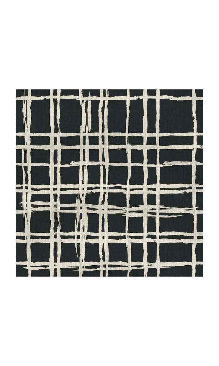 Geometrical Patterned Drapes (Black/ Ivory) Extra Long Short Wide