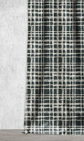 Geometrical Patterned Home Décor Fabric By the Metre (Black/ Ivory)