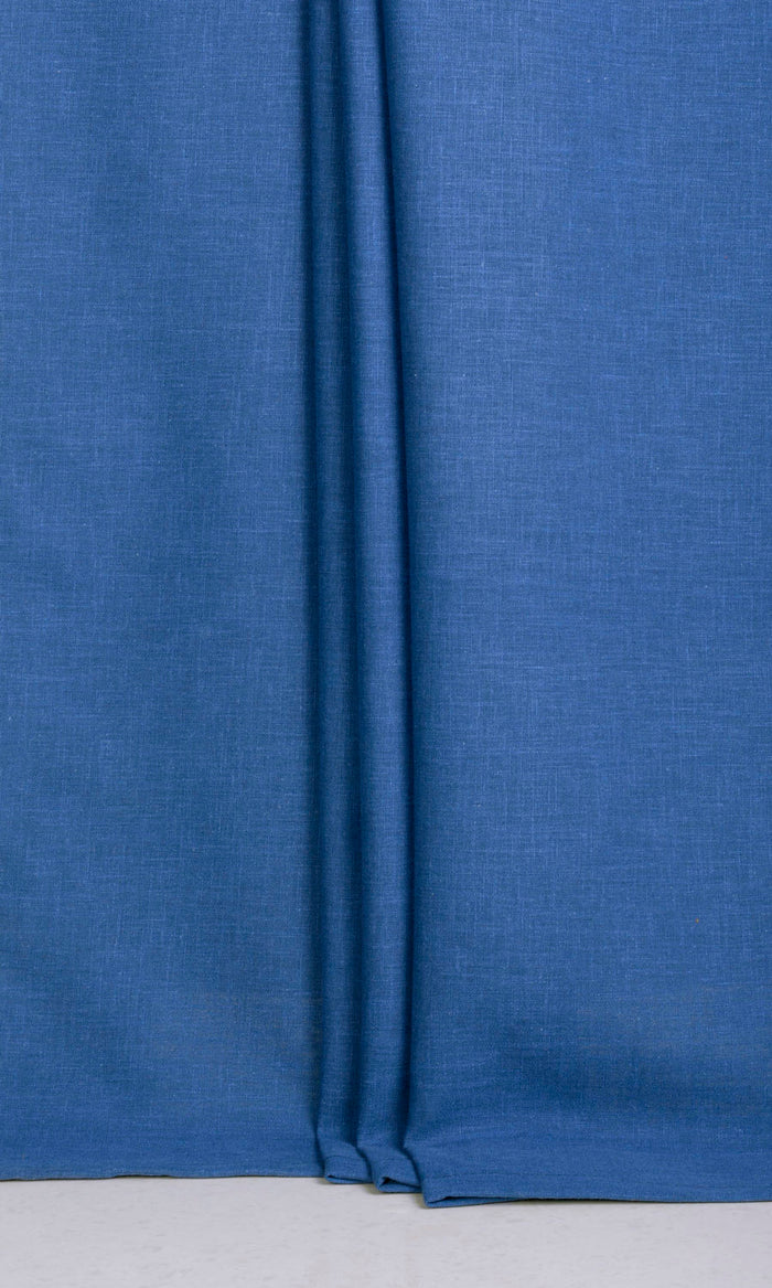 Poly-Cotton Blend Made-to-Measure Curtains (Cobalt)