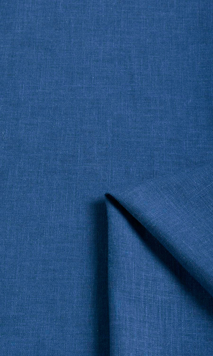 Poly-Cotton Blend Fabric Material By the Metre (Cobalt)