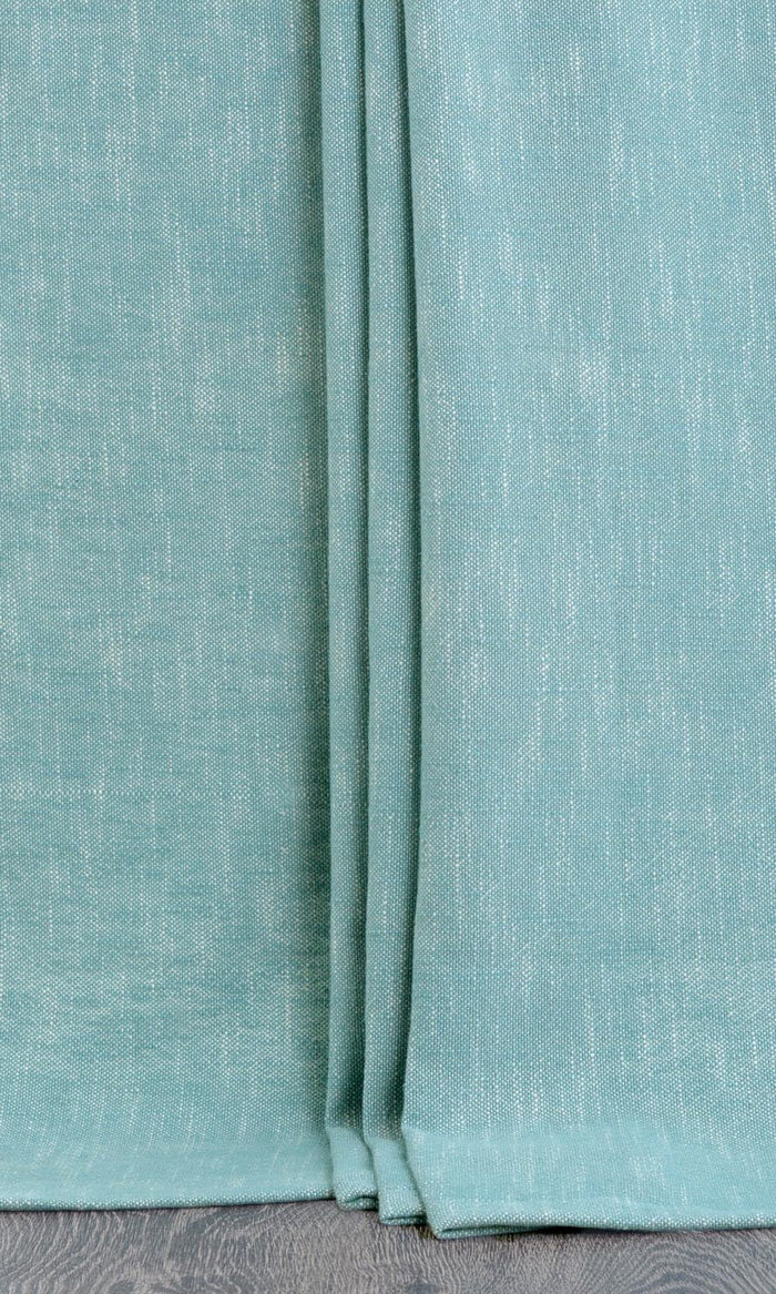 Plain Cotton Made-to-Measure Curtains (Aqua Blue)