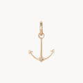 Unshakable Anchor Necklace Charm in 10k yellow gold with diamond