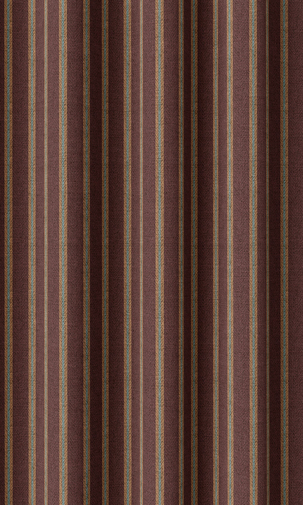 Modern Striped Home Textile Fabric Material By the Metre (Wine Red/ Orange/ Blue)
