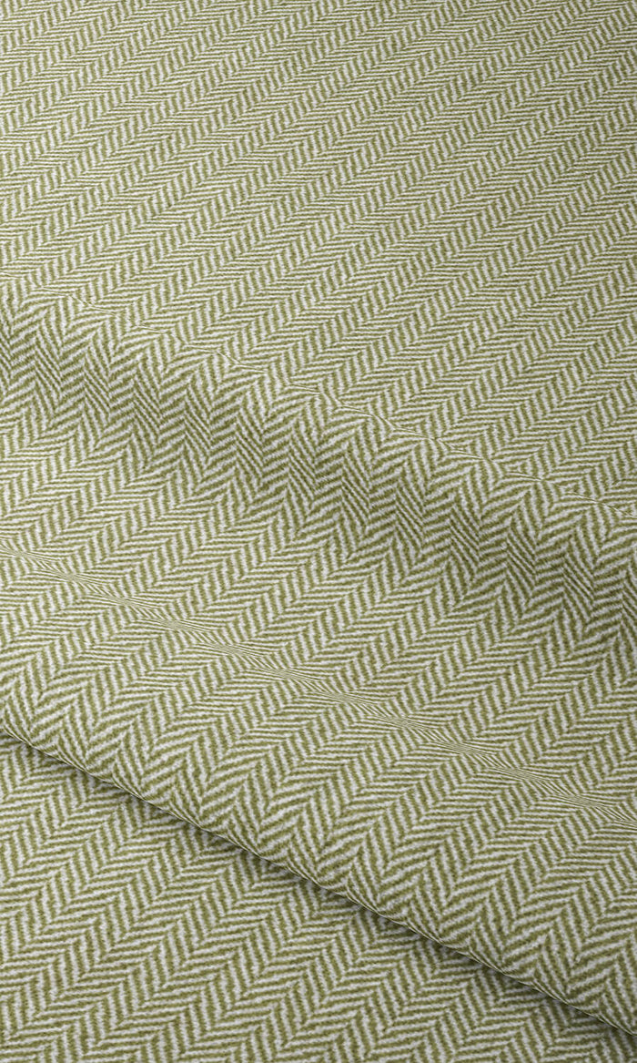 Herringbone Textured Pinch Pleat, Rod Pocket, Eyelet Curtains (Green)