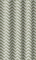 Modern Chevron Print Home Décor Fabric By the Metre (Green/ White)