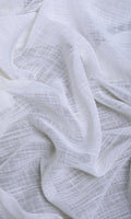 Sheer Linen Home Décor Fabric By the Metre (White/ Ivory)