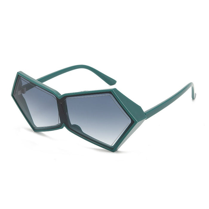 UV Protection Polygon Frame Sunglasses