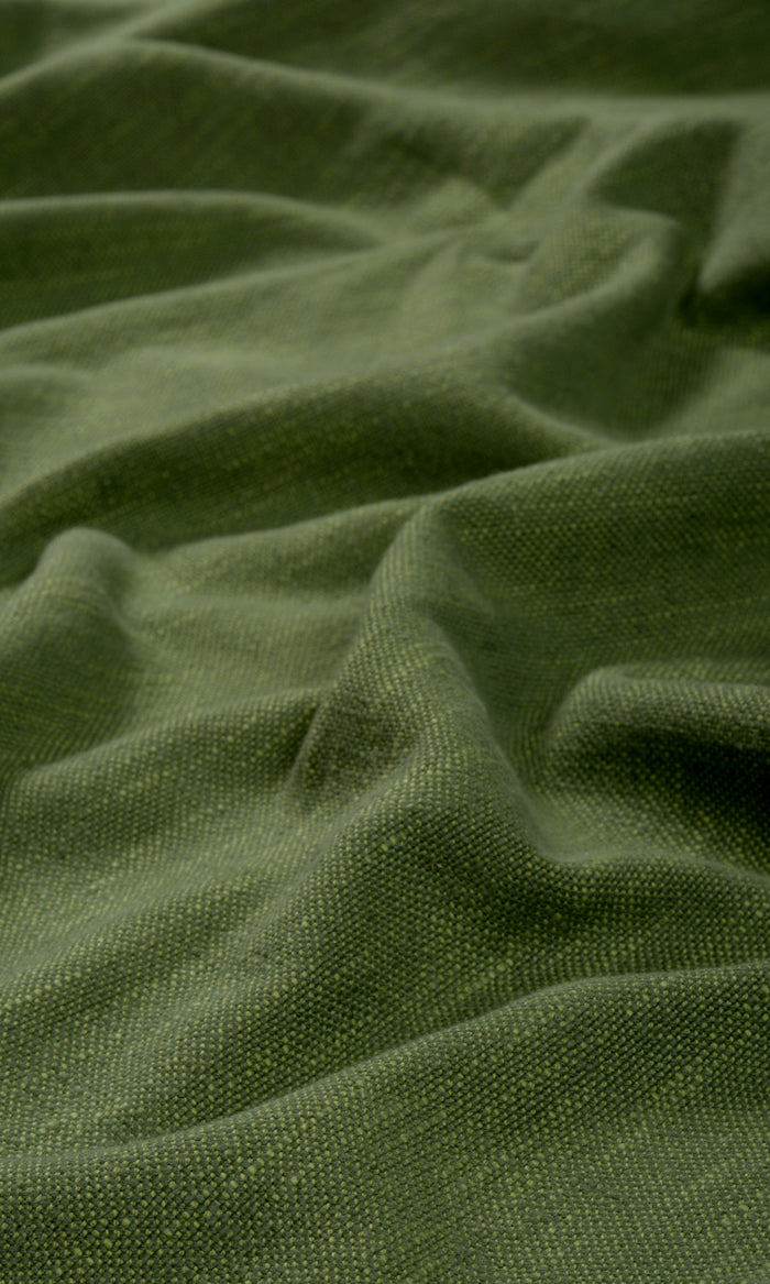 Plain Cotton Fabric By the Metre for Curtains & Drapes (Green)