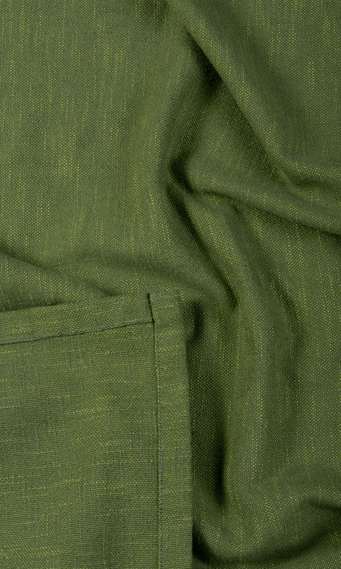 Plain Cotton Made-to-Measure Curtains (Green)