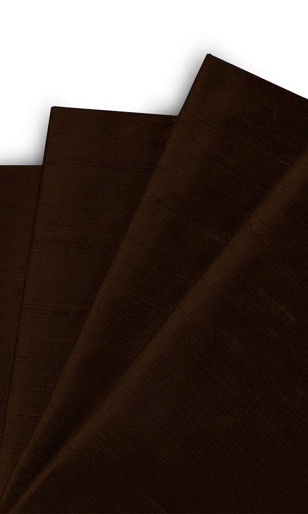 Pure Silk Curtain Panels for Living, Bedroom, Kitchen, Bathroom (Brown)