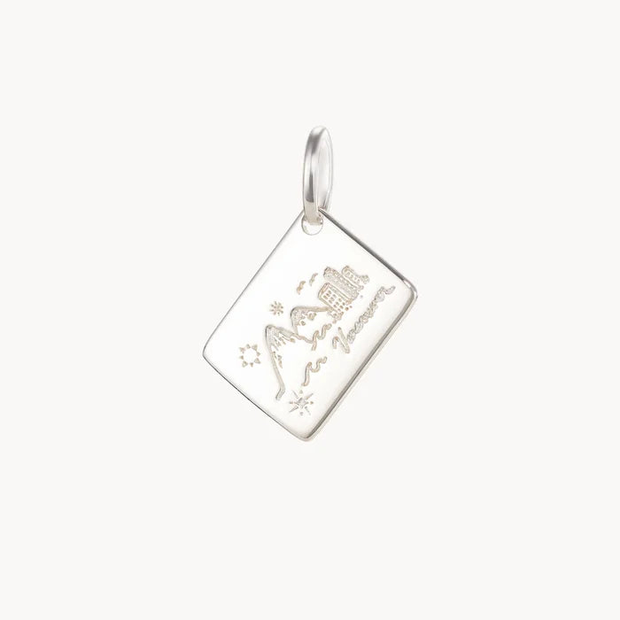 vancouver postcard charm - sterling silver