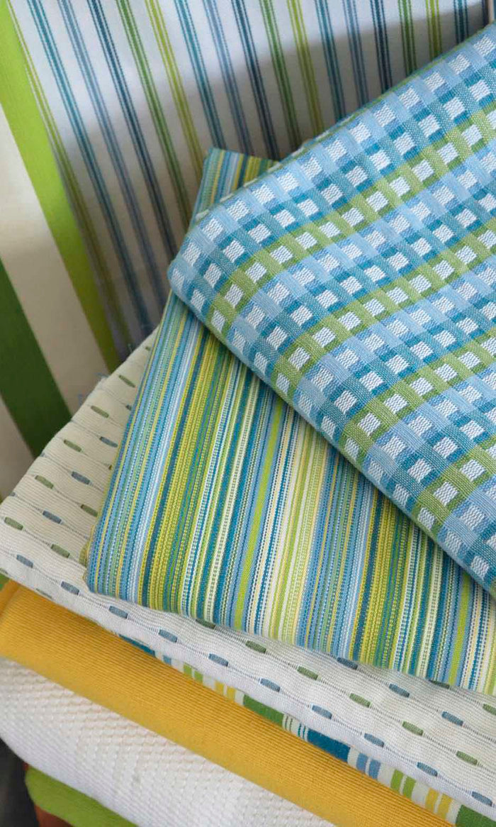 Cotton Window Treatments Fabric By the Metre (Blue/ Green)