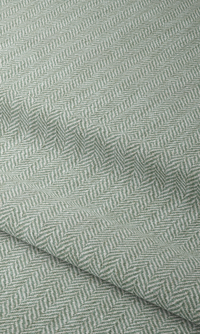 Herringbone Print Curtains for Living, Bedroom, Kitchen, Bathroom (Egg Blue/ White)