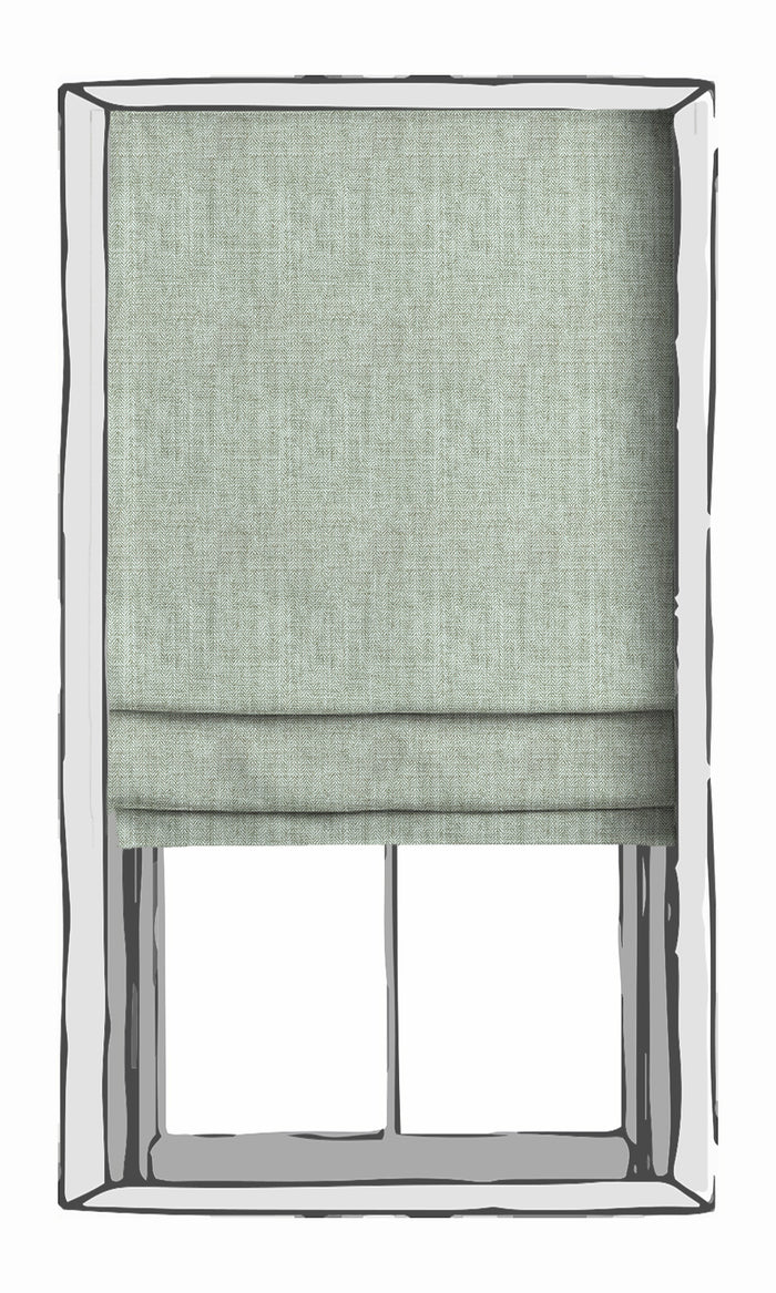 Herringbone Print Pinch Pleat, Rod Pocket, Eyelet Curtains (Egg Blue/ White)