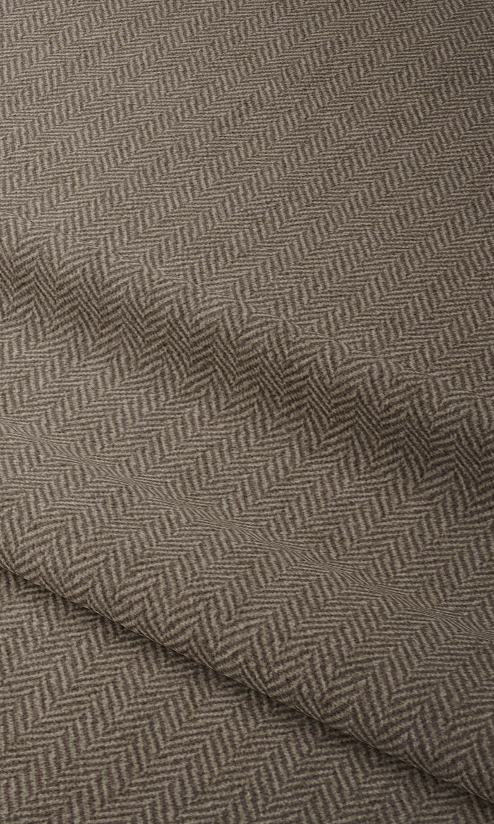 Herringbone Textured Pinch Pleat, Rod Pocket, Eyelet Curtains (Brown)