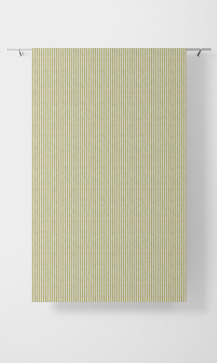 Striped Curtains (Green/ White) Extra Long Short Wide