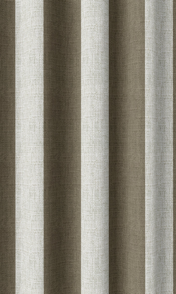Striped Print Drapes (Mocha Brown/ White)