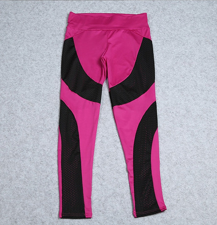 Vibrant Sporty Mesh Push-Up Leggings