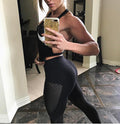 Vibrant Sporty Mesh Push-Up Leggings