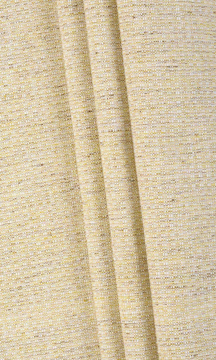 Textured Poly-Cotton Pinch Pleat, Rod Pocket, Eyelet Curtains (Yellow)