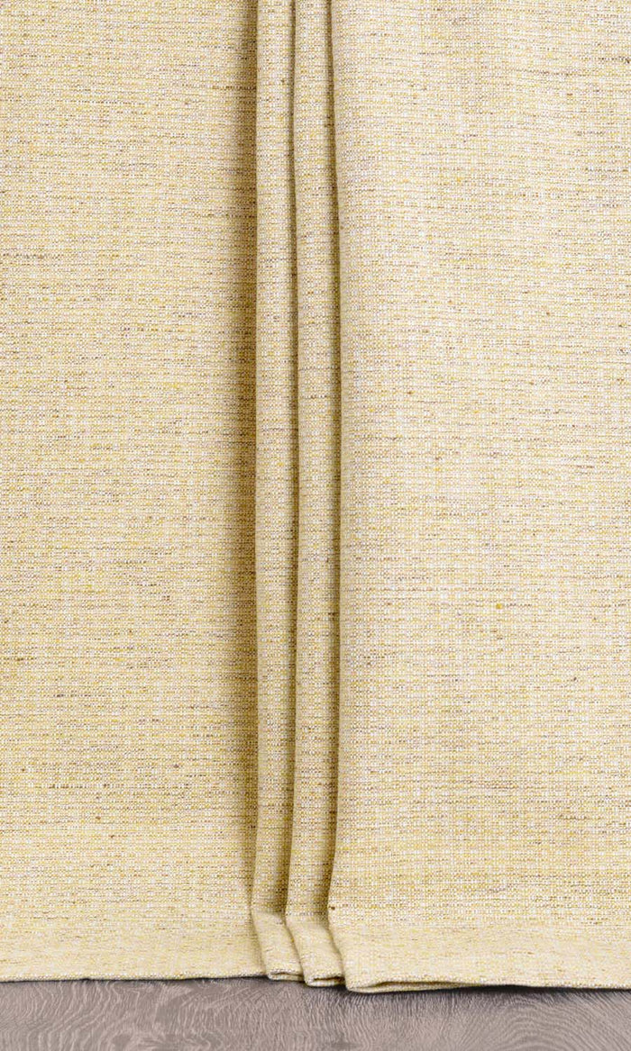 Textured Poly-Cotton Made-to-Measure Curtains (Yellow)