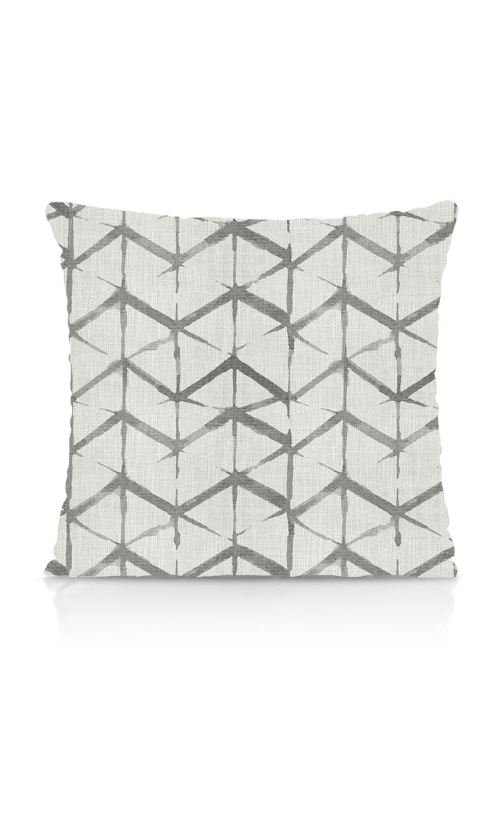 Bow-Arrow Patterned Pinch Pleat, Rod Pocket, Eyelet Curtains (White/ Grey)