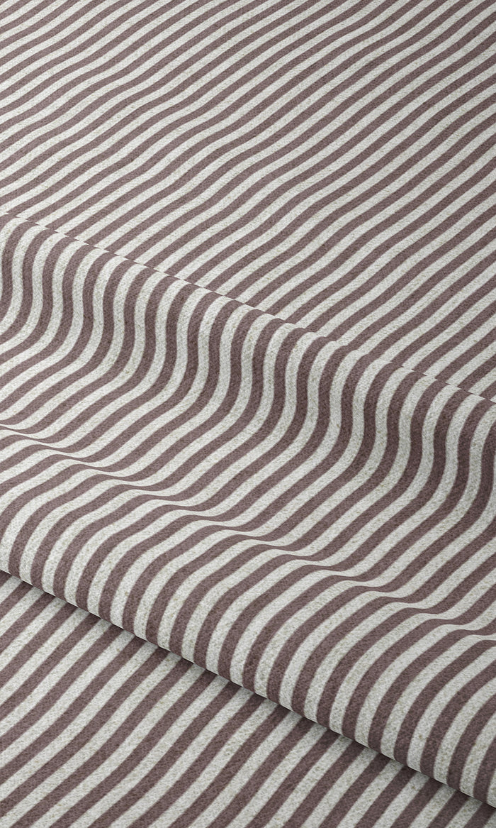 Striped Print Home Textile Fabric Material By the Metre (Plum Purple)