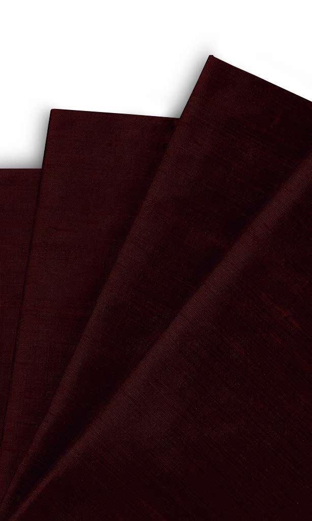 Pure Silk Drapery for Living, Bedroom, Kitchen, Bathroom (Burgundy Red)