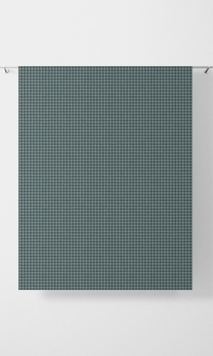 Houndstooth Patterned Fabric Material By the Metre (Blue)
