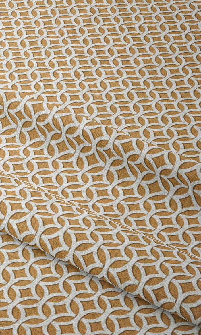 Geometric Print Home Décor Fabric By the Metre (Muted Orange)