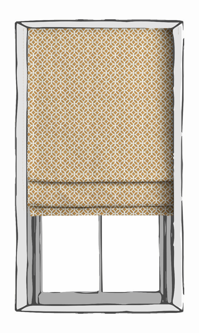 Geometric Print Curtain Panels for Living, Bedroom, Kitchen, Bathroom (Muted Orange)