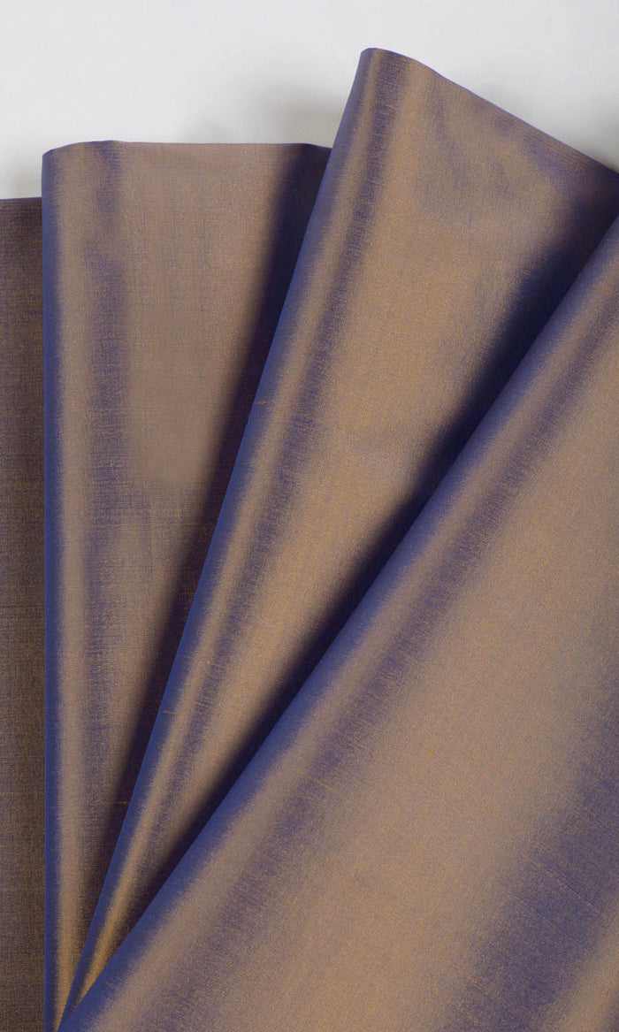 Shantung Silk Drapes (Purple/ Gold) Extra Long Short Wide