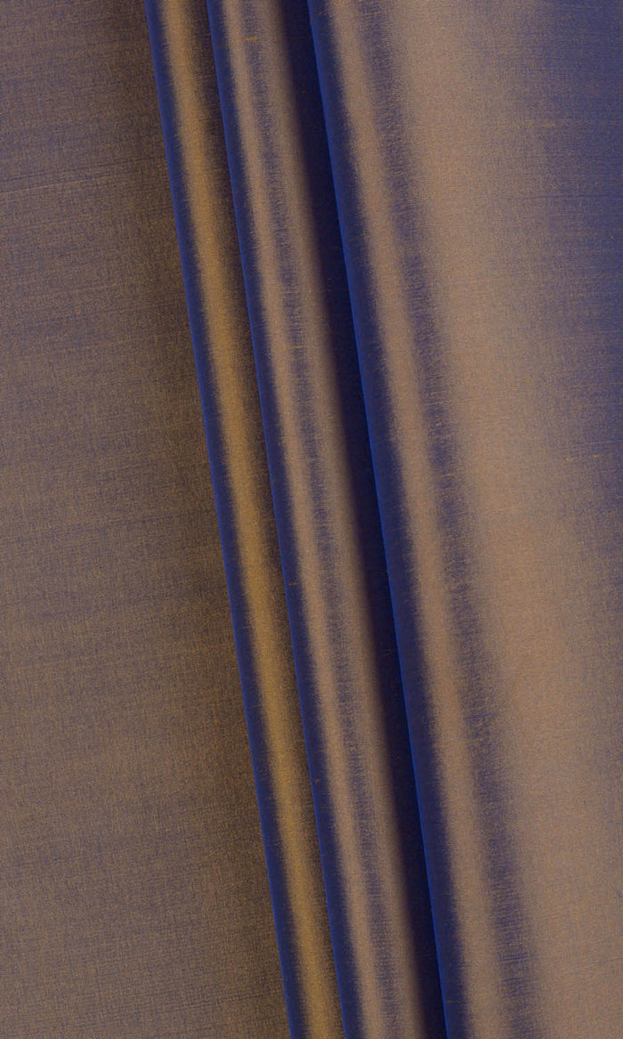 Shantung Silk Made-to-Measure Curtains (Purple/ Gold)