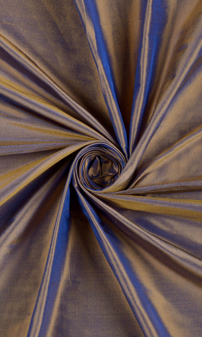 Shantung Silk Home Décor Fabric By the Metre (Purple/ Gold)