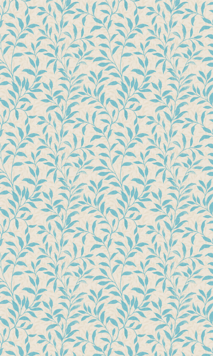 Floral Dimout Pinch Pleat, Rod Pocket, Eyelet Curtains (Blue/ Ivory)