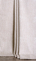 Herringbone Poly-Cotton Drapes (Off White/ Brown)