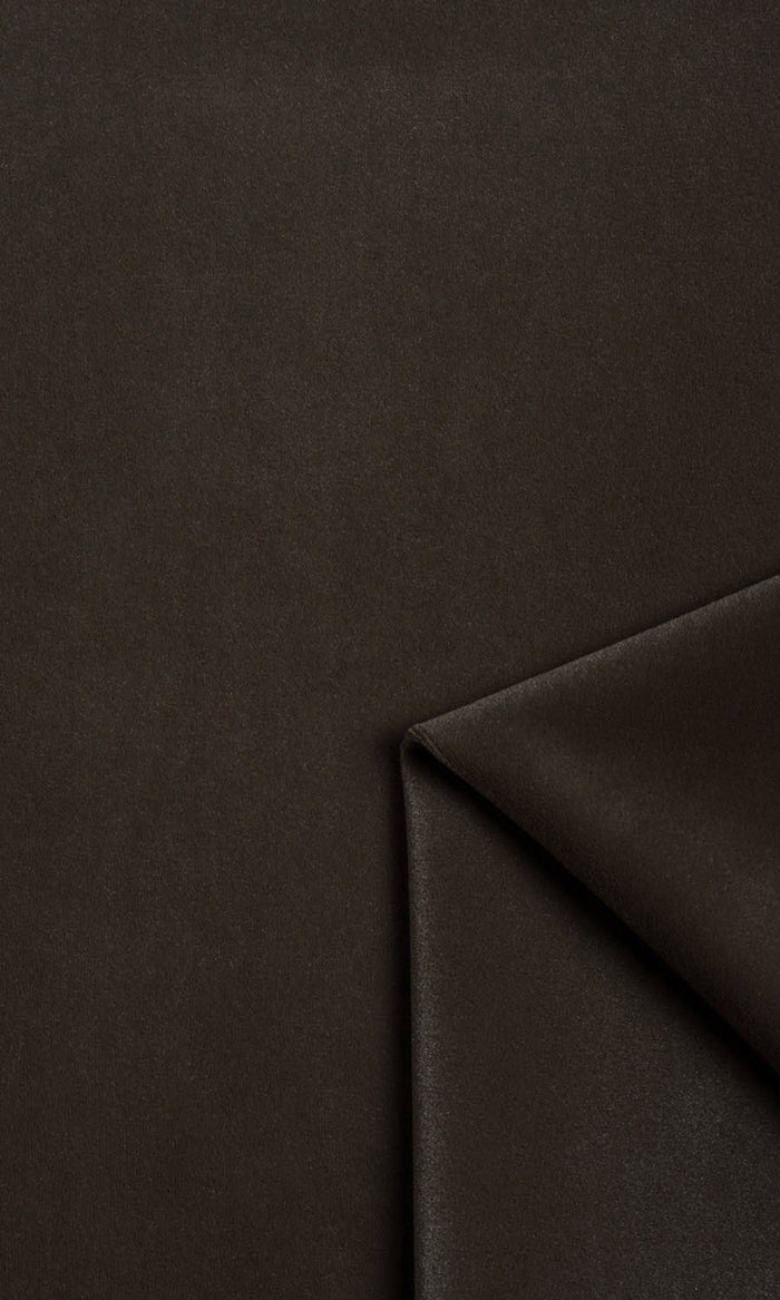 Velvet Window Treatments Fabric By the Metre (Coffee Brown)