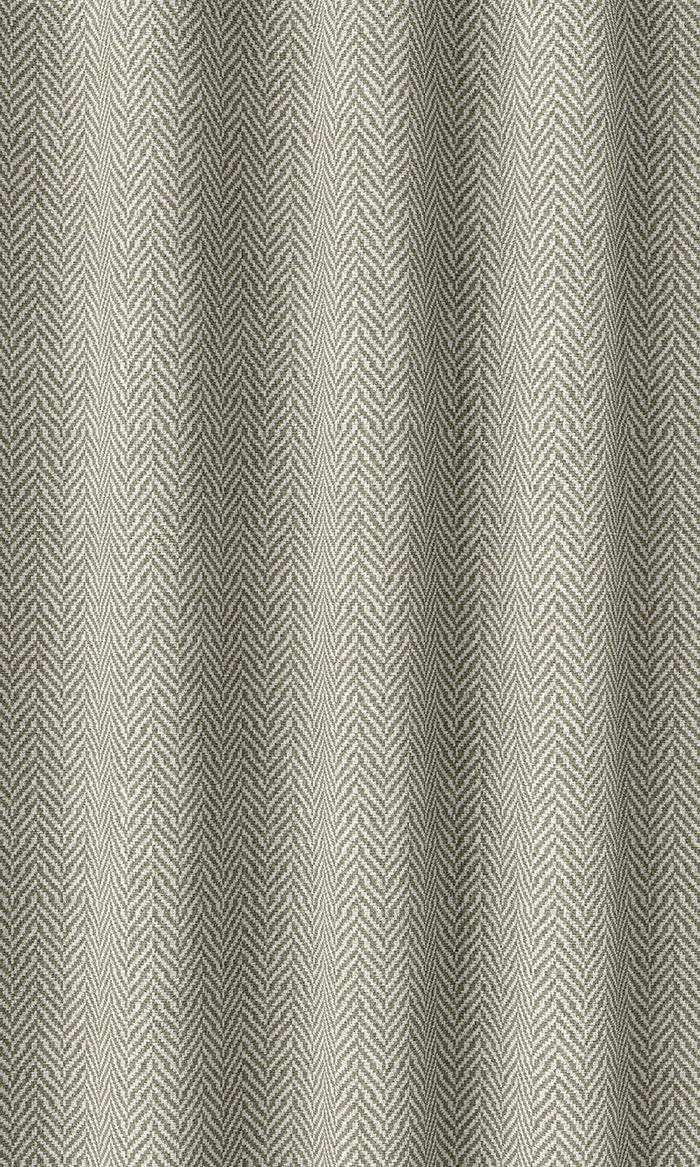 Herringbone Print Home Décor Fabric By the Metre (Green/ White)