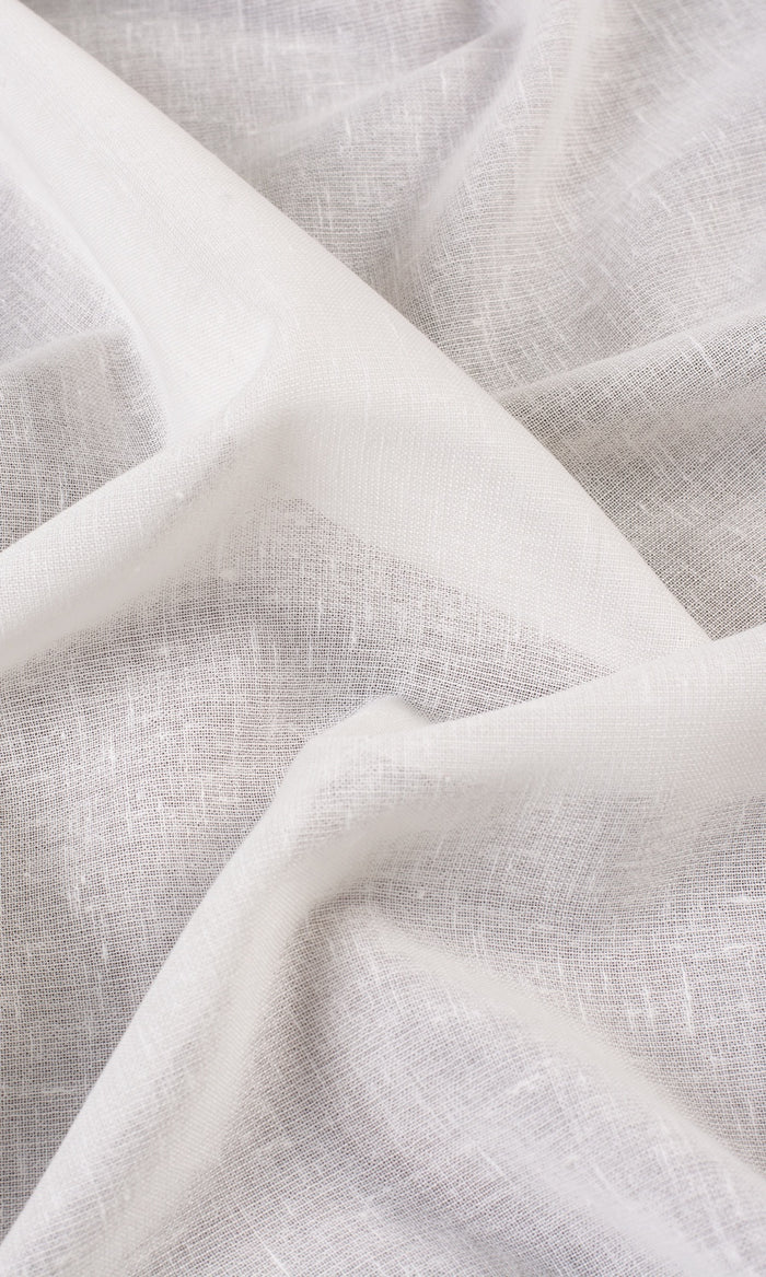 Plain Sheer Fabric Material By the Metre (Cream)
