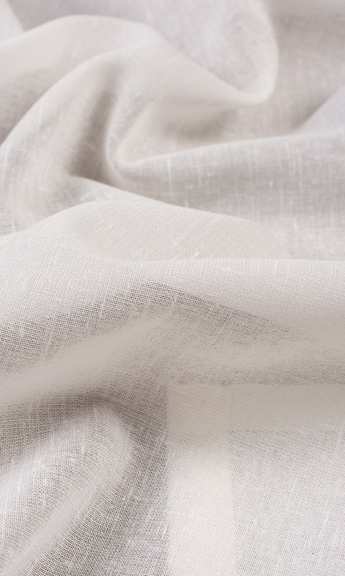 Plain Sheer Fabric By the Metre for Curtains & Drapes (Cream)