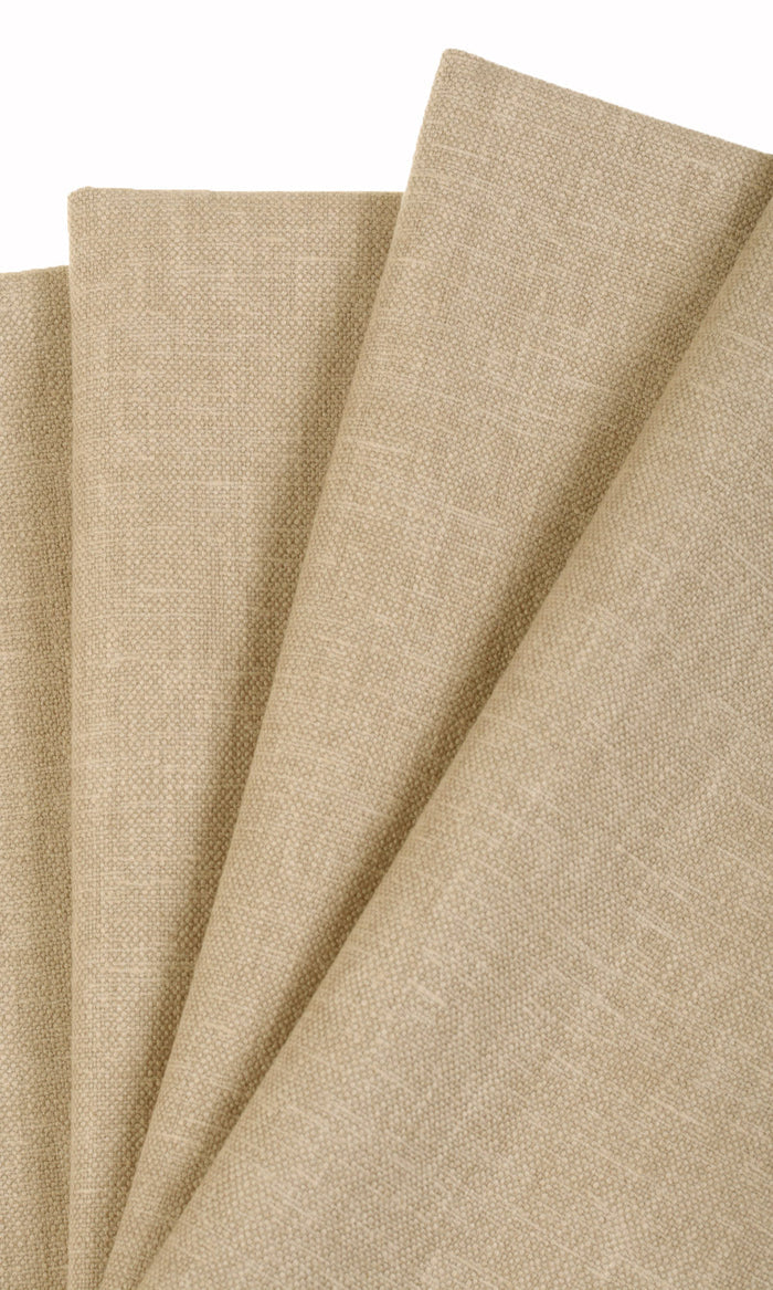 Linen Blend Pinch Pleat, Rod Pocket, Eyelet Curtains (Beige)