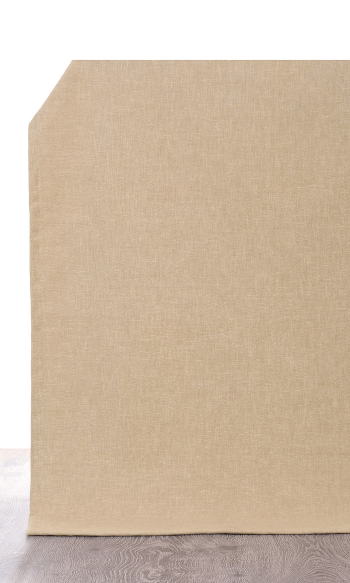Linen Blend Any Size Style Curtains (Beige)